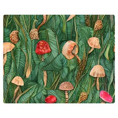 Fairycore Mushroom One Side Premium Plush Fleece Blanket (medium) by GardenOfOphir