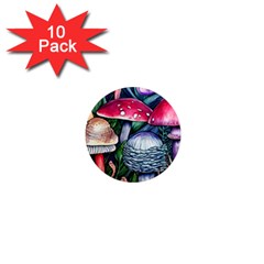 Foraging Mushroom 1  Mini Magnet (10 Pack) 