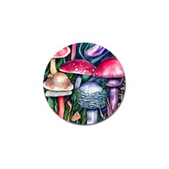 Foraging Mushroom Golf Ball Marker by GardenOfOphir