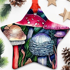 Foraging Mushroom Star Ornament (two Sides)