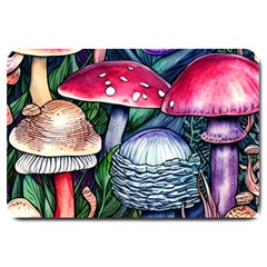 Foraging Mushroom Large Doormat by GardenOfOphir