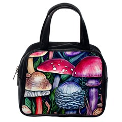 Foraging Mushroom Classic Handbag (one Side) by GardenOfOphir