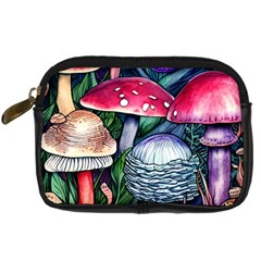 Foraging Mushroom Digital Camera Leather Case by GardenOfOphir