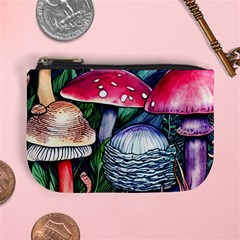 Foraging Mushroom Mini Coin Purse by GardenOfOphir