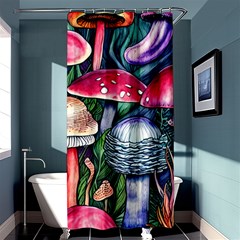 Foraging Mushroom Shower Curtain 36  X 72  (stall)  by GardenOfOphir