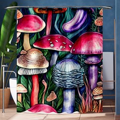 Foraging Mushroom Shower Curtain 60  X 72  (medium)  by GardenOfOphir