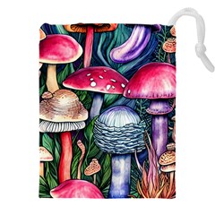 Foraging Mushroom Drawstring Pouch (4xl) by GardenOfOphir