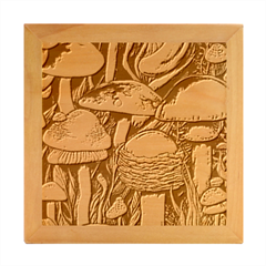 Foraging Mushroom Wood Photo Frame Cube by GardenOfOphir