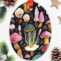 Natural Mushroom Ornament (oval) by GardenOfOphir