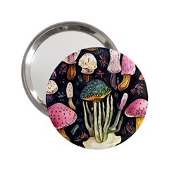 Natural Mushroom 2 25  Handbag Mirrors by GardenOfOphir