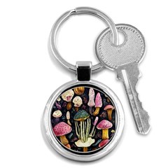 Natural Mushroom Key Chain (round) by GardenOfOphir