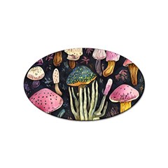 Natural Mushroom Sticker Oval (100 Pack) by GardenOfOphir