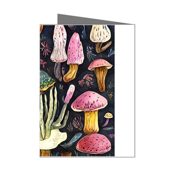 Natural Mushroom Mini Greeting Cards (Pkg of 8)