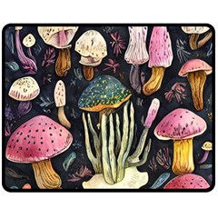 Natural Mushroom Fleece Blanket (medium)