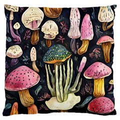 Natural Mushroom Standard Premium Plush Fleece Cushion Case (one Side) by GardenOfOphir