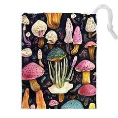 Natural Mushroom Drawstring Pouch (4xl) by GardenOfOphir