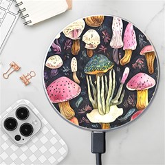 Natural Mushroom Wireless Fast Charger(white) by GardenOfOphir