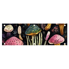 Natural Mushroom Banner And Sign 6  X 2  by GardenOfOphir