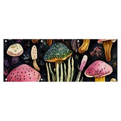 Natural Mushroom Banner And Sign 8  X 3  by GardenOfOphir