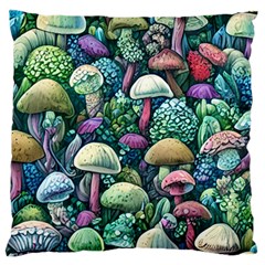 Mushroom Core Fairy Standard Premium Plush Fleece Cushion Case (two Sides) by GardenOfOphir