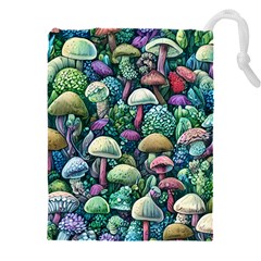 Mushroom Core Fairy Drawstring Pouch (5xl) by GardenOfOphir