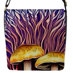 Flowery Garden Mushroom Flap Closure Messenger Bag (s) by GardenOfOphir