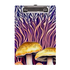 Flowery Garden Mushroom A5 Acrylic Clipboard by GardenOfOphir