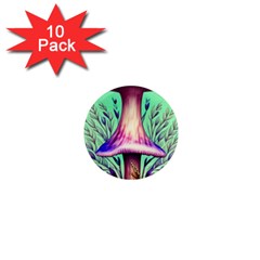 Tiny Witchy Mushroom 1  Mini Magnet (10 Pack) 