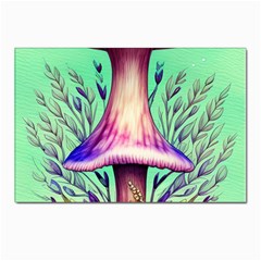 Tiny Witchy Mushroom Postcard 4 x 6  (pkg Of 10) by GardenOfOphir