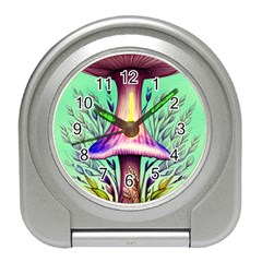 Tiny Witchy Mushroom Travel Alarm Clock by GardenOfOphir