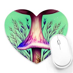 Tiny Witchy Mushroom Heart Mousepad by GardenOfOphir