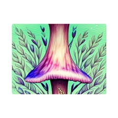 Tiny Witchy Mushroom One Side Premium Plush Fleece Blanket (mini) by GardenOfOphir