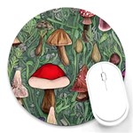 Fairycore Mushroom Forest Round Mousepad Front