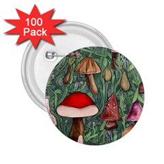 Fairycore Mushroom Forest 2 25  Buttons (100 Pack)  by GardenOfOphir