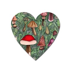 Fairycore Mushroom Forest Heart Magnet by GardenOfOphir