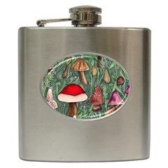 Fairycore Mushroom Forest Hip Flask (6 Oz) by GardenOfOphir