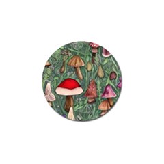 Fairycore Mushroom Forest Golf Ball Marker by GardenOfOphir