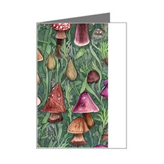 Fairycore Mushroom Forest Mini Greeting Card by GardenOfOphir