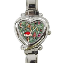 Fairycore Mushroom Forest Heart Italian Charm Watch by GardenOfOphir