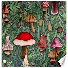 Fairycore Mushroom Forest Canvas 12  X 12  by GardenOfOphir