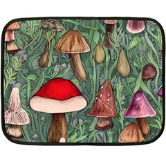 Fairycore Mushroom Forest One Side Fleece Blanket (mini) by GardenOfOphir