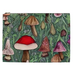 Fairycore Mushroom Forest Cosmetic Bag (xxl) by GardenOfOphir