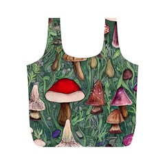 Fairycore Mushroom Forest Full Print Recycle Bag (m) by GardenOfOphir