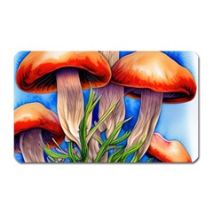 Garden Mushrooms In A Flowery Craft Magnet (rectangular) by GardenOfOphir