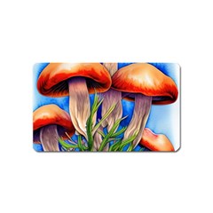 Garden Mushrooms In A Flowery Craft Magnet (name Card) by GardenOfOphir