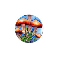 Garden Mushrooms In A Flowery Craft Golf Ball Marker (10 Pack)