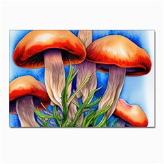 Garden Mushrooms In A Flowery Craft Postcards 5  X 7  (pkg Of 10) by GardenOfOphir