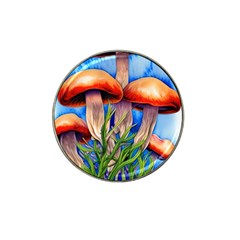 Garden Mushrooms In A Flowery Craft Hat Clip Ball Marker (4 Pack) by GardenOfOphir