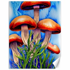 Garden Mushrooms In A Flowery Craft Canvas 12  X 16  by GardenOfOphir