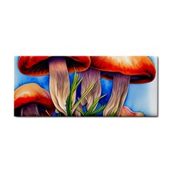 Garden Mushrooms In A Flowery Craft Hand Towel by GardenOfOphir